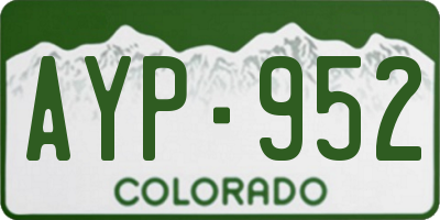 CO license plate AYP952