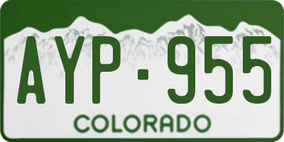 CO license plate AYP955