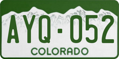 CO license plate AYQ052