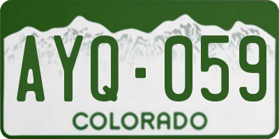 CO license plate AYQ059