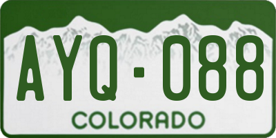 CO license plate AYQ088
