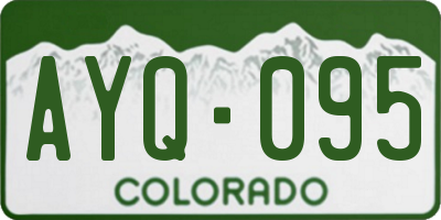 CO license plate AYQ095