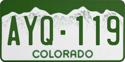 CO license plate AYQ119