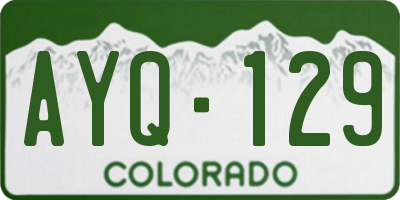 CO license plate AYQ129