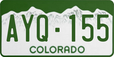 CO license plate AYQ155