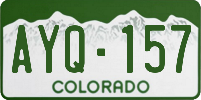 CO license plate AYQ157