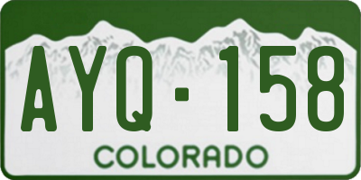 CO license plate AYQ158