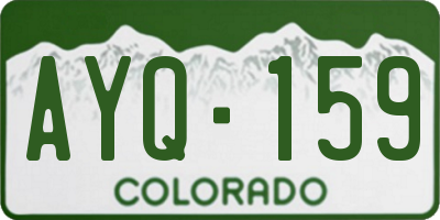 CO license plate AYQ159