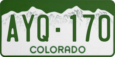 CO license plate AYQ170