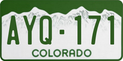 CO license plate AYQ171