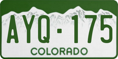 CO license plate AYQ175
