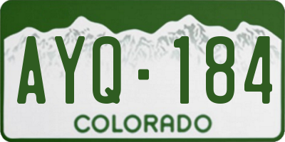 CO license plate AYQ184