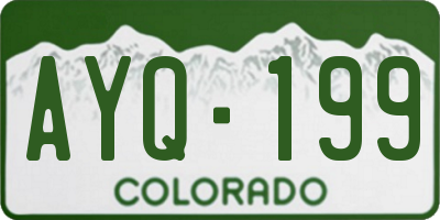 CO license plate AYQ199