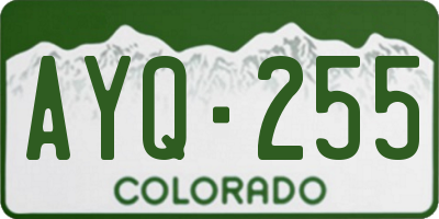 CO license plate AYQ255