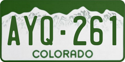 CO license plate AYQ261