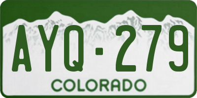 CO license plate AYQ279