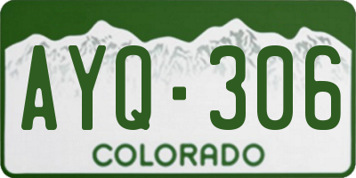 CO license plate AYQ306