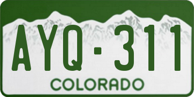 CO license plate AYQ311