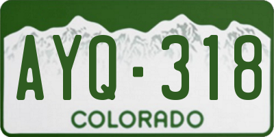 CO license plate AYQ318