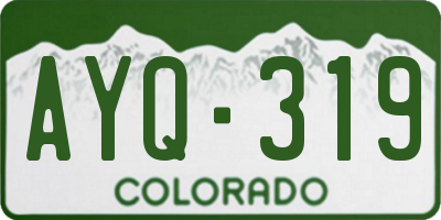 CO license plate AYQ319