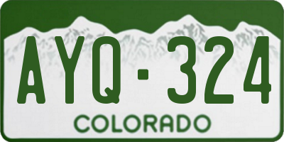 CO license plate AYQ324