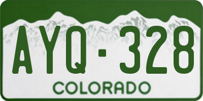 CO license plate AYQ328