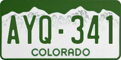 CO license plate AYQ341