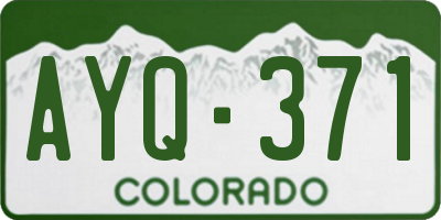 CO license plate AYQ371