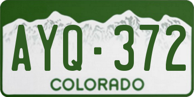 CO license plate AYQ372