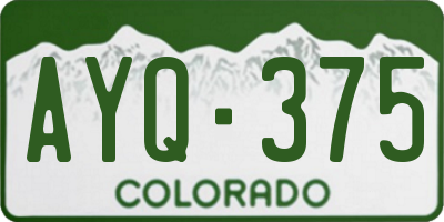 CO license plate AYQ375