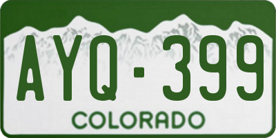 CO license plate AYQ399