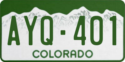 CO license plate AYQ401