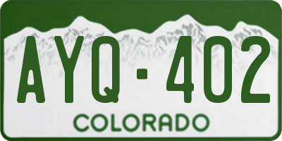 CO license plate AYQ402