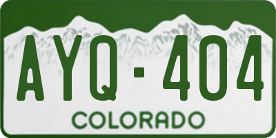 CO license plate AYQ404