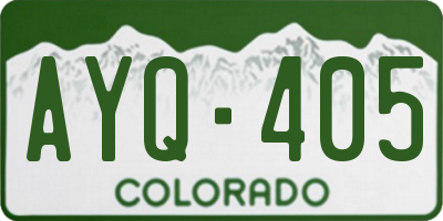 CO license plate AYQ405