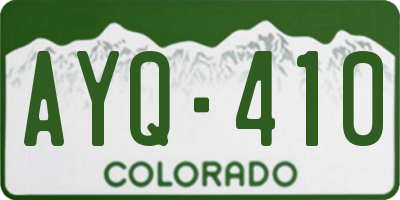 CO license plate AYQ410