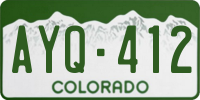 CO license plate AYQ412