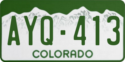 CO license plate AYQ413