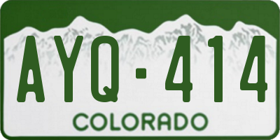 CO license plate AYQ414