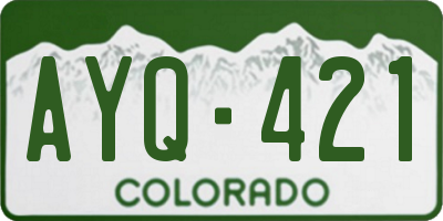 CO license plate AYQ421