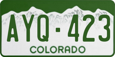 CO license plate AYQ423