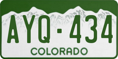 CO license plate AYQ434