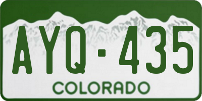 CO license plate AYQ435