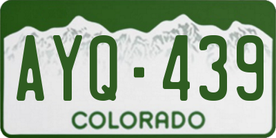 CO license plate AYQ439