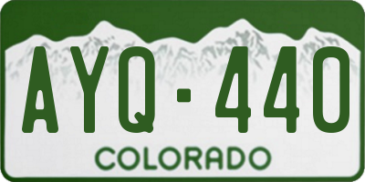 CO license plate AYQ440