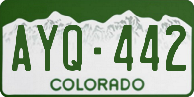 CO license plate AYQ442