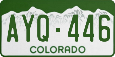 CO license plate AYQ446