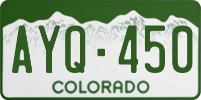 CO license plate AYQ450