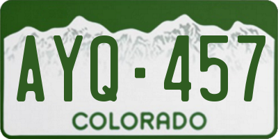 CO license plate AYQ457