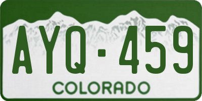 CO license plate AYQ459